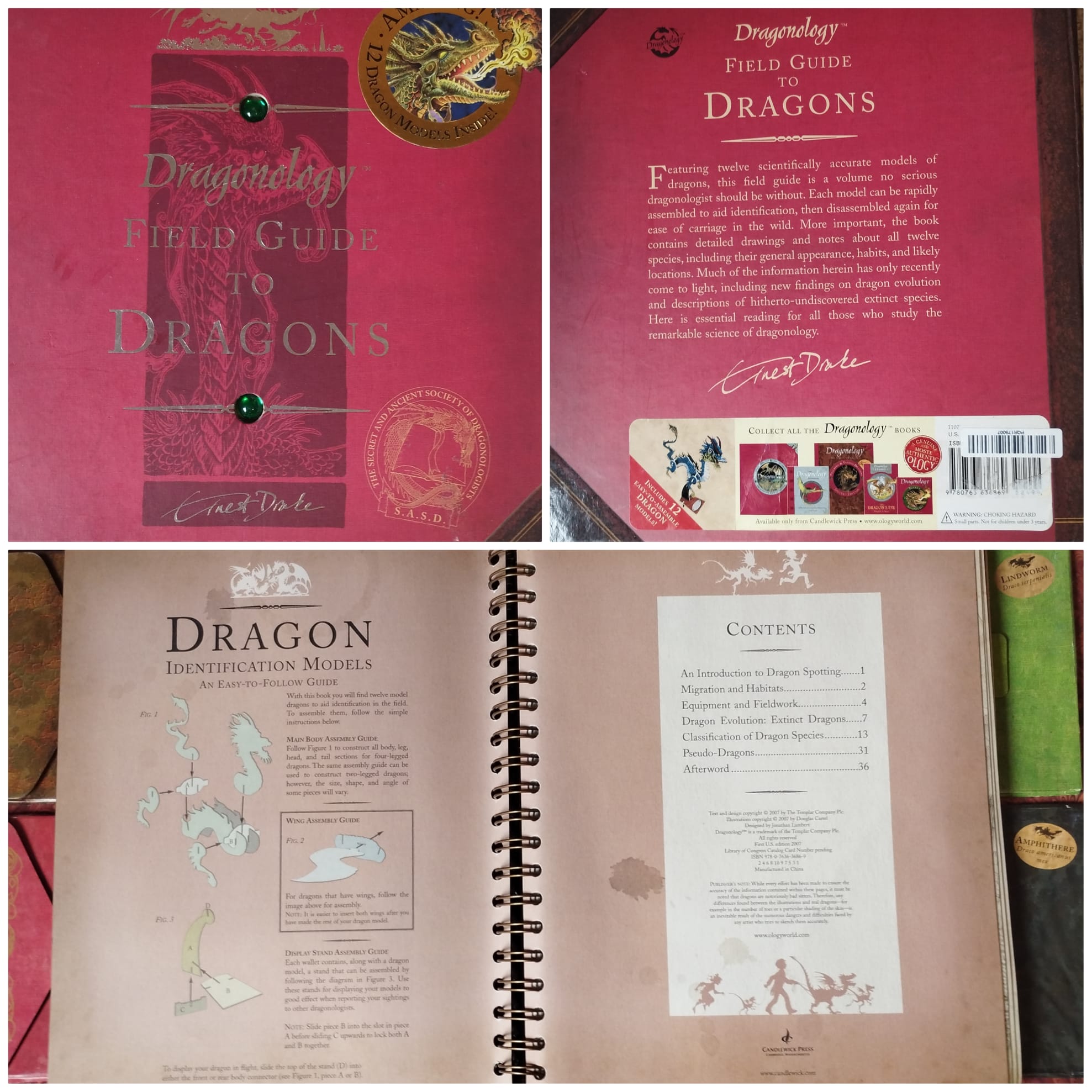 Dragonology Field Guide to Dragons Book with 12 mini Models Candlewick Press